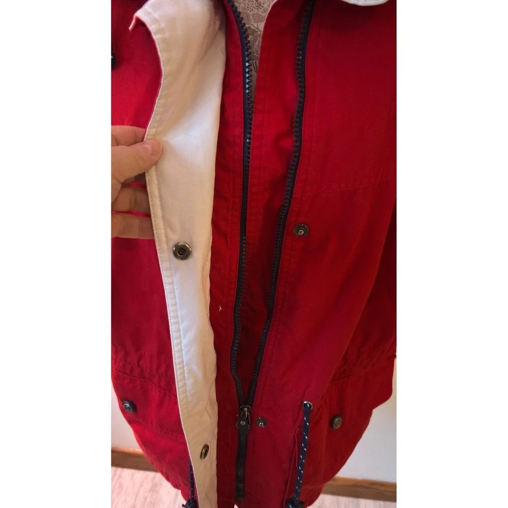 Vintage Pacific Trail Red Jacket Size‎ M Lightweight Hooded Outdoor Adventure